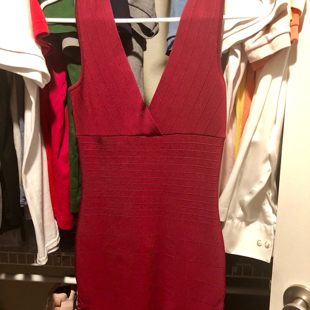 Bebe red bandeau dress